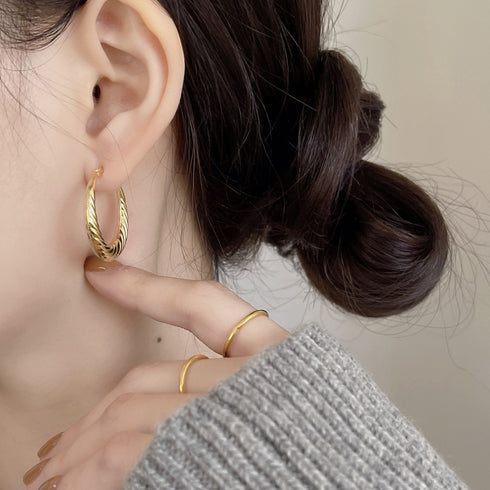 Cercei din argint Nia (Silver/Gold)